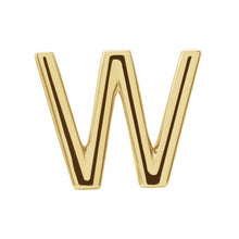 Single, 14k Yellow Gold Initial A-Z Post Earring, 8mm
