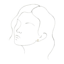 Single, 14k Yellow Gold Initial A-Z Post Earring, 8mm