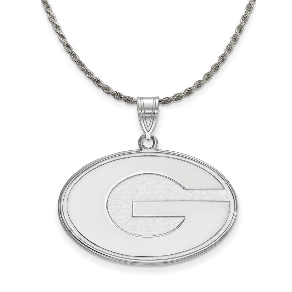 Sterling Silver U. of Georgia Large 'G' Pendant Necklace
