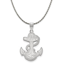 Sterling Silver U.S. Navy Large Pendant Necklace