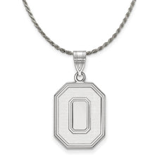 Sterling Silver Ohio State Lg 'O' Logo Pendant Necklace
