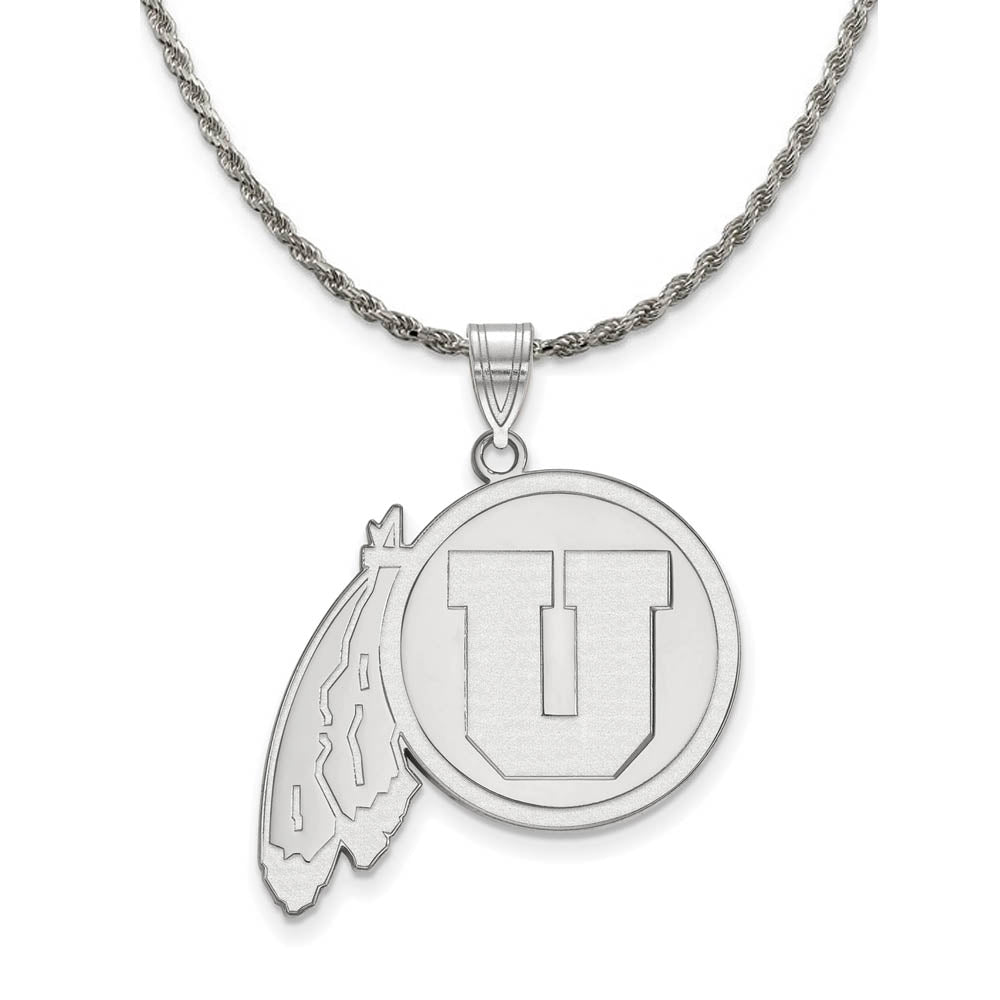 Sterling Silver U. of Utah XL Pendant Necklace
