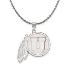 Sterling Silver U. of Utah XL Pendant Necklace