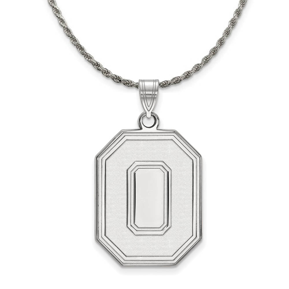 Sterling Silver Ohio State XL Logo 'O' Logo Necklace