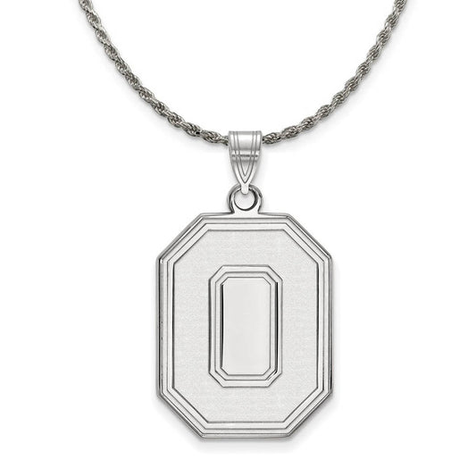 Sterling Silver Ohio State XL Logo 'O' Logo Necklace