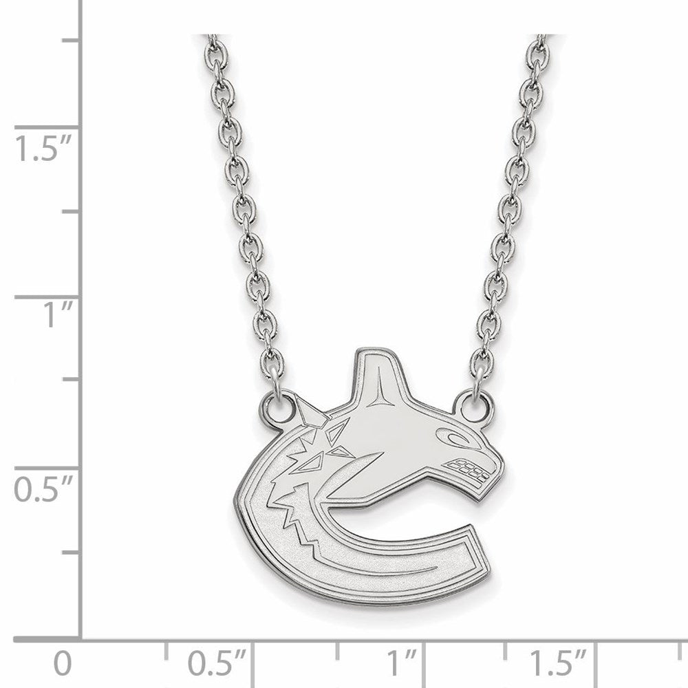 Sterling Silver NHL Vancouver Canucks Large Necklace, 18 In