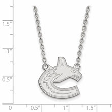 Sterling Silver NHL Vancouver Canucks Large Necklace, 18 In