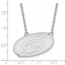 Sterling Silver NHL Carolina Hurricanes Large Necklace, 18 Inch