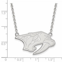 Sterling Silver NHL Nashville Predators Large Necklace, 18 Inch