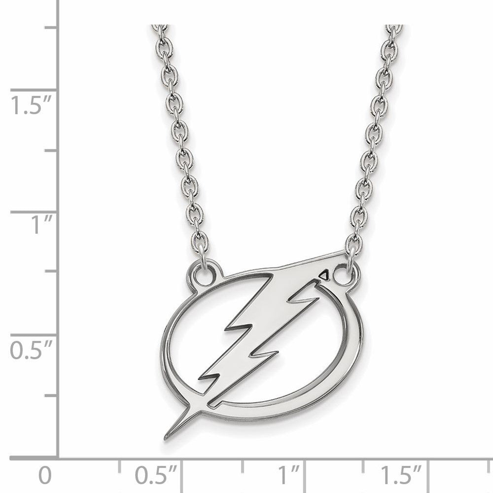 Sterling Silver NHL Tampa Bay Lightning Large Necklace, 18 Inch