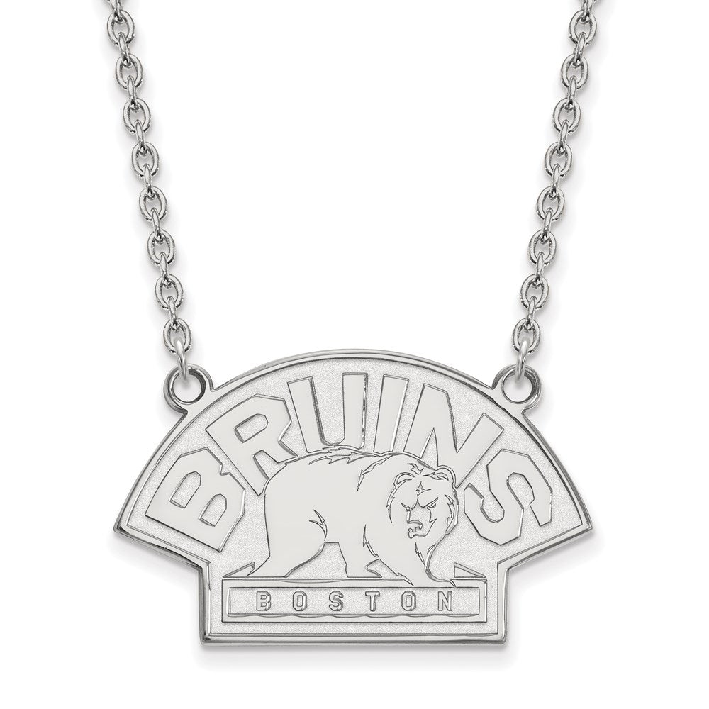 Sterling Silver NHL Boston Bruins LG Necklace, 18 Inch