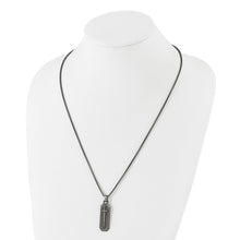 Stainless Steel Antiqued Brushed Mounted Sword Necklace, 24 Inch