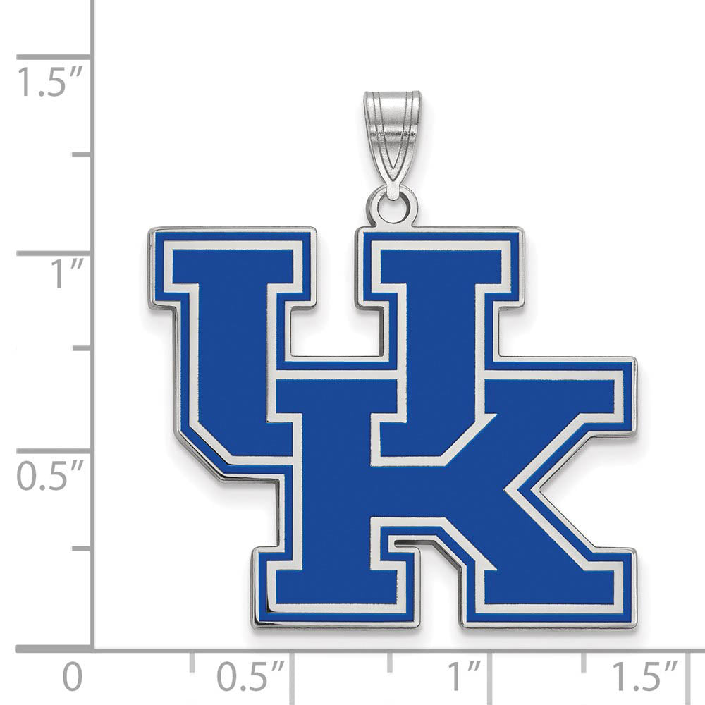 Sterling Silver U. of Kentucky XL Enamel Pendant Necklace