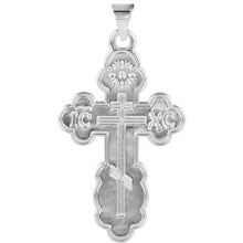 Sterling Silver St. Olga Orthodox Cross Pendant