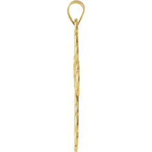 14k Yellow Gold Eastern Orthodox Cross Pendant