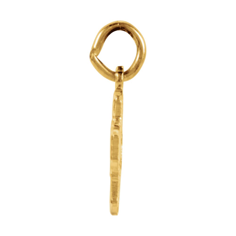 14k Yellow Gold Four-Way Cross Medal Charm or Pendant