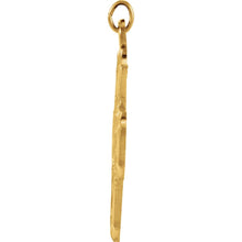 14k Yellow Gold Four-Way Cross Medal Charm or Pendant