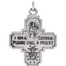 Sterling Silver Four-Way Cross Medal Pendant