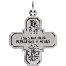 Sterling Silver Four-Way Cross Medal Pendant