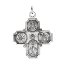 Sterling Silver Four-Way Cross Medal Pendant