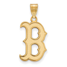 14K Gold Plated Silver MLB Boston Red Sox Large Letter B Pendant