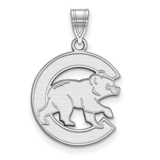 Sterling Silver MLB Chicago Cubs Large Logo Pendant