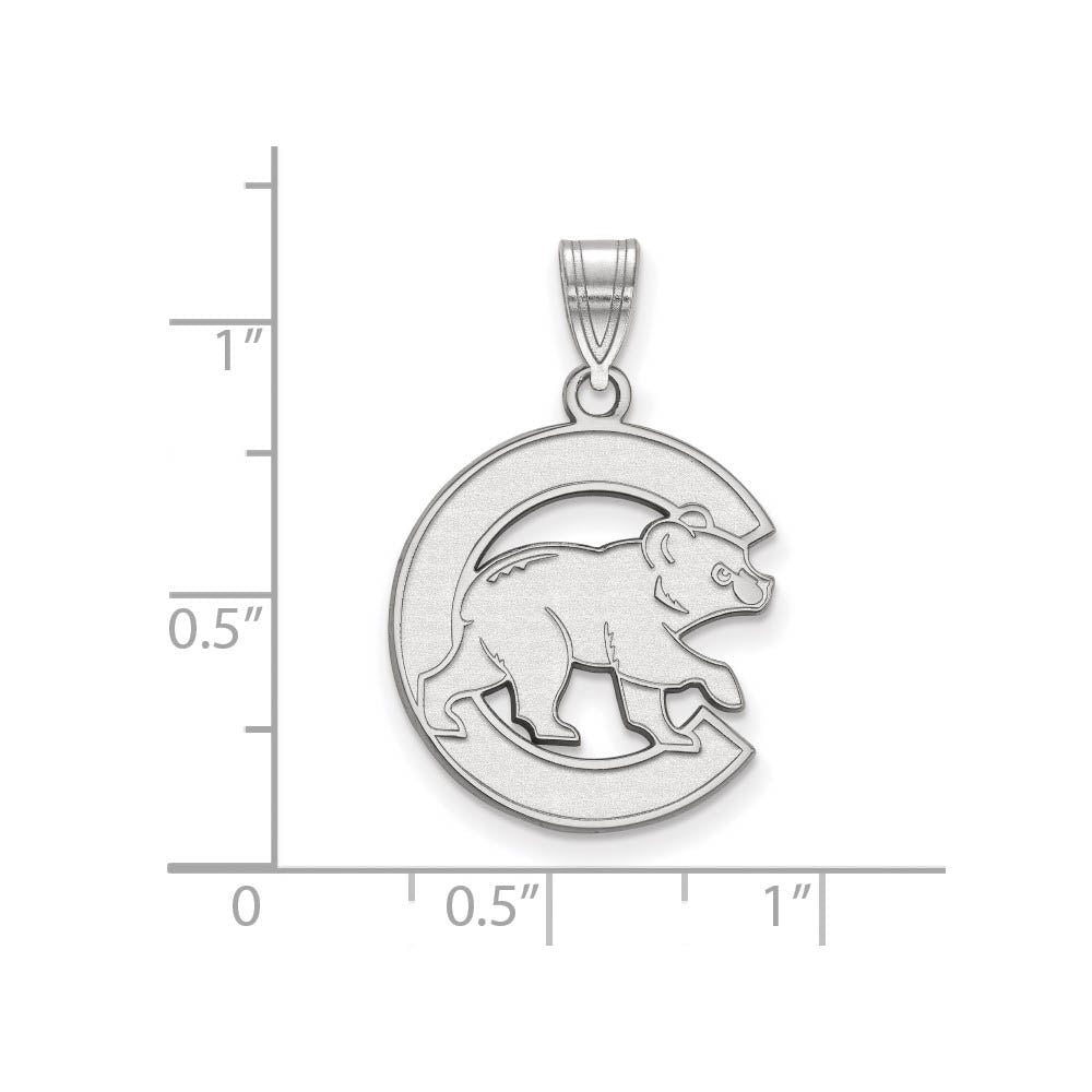 Sterling Silver MLB Chicago Cubs Large Logo Pendant