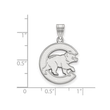 Sterling Silver MLB Chicago Cubs Large Logo Pendant