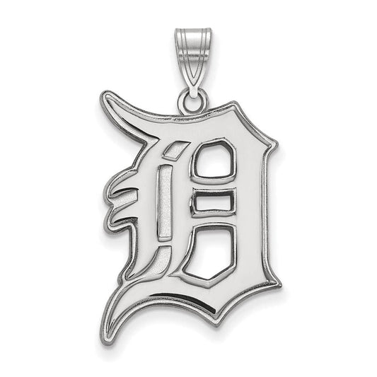Sterling Silver MLB Detroit Tigers Letter D Extra Large Pendant