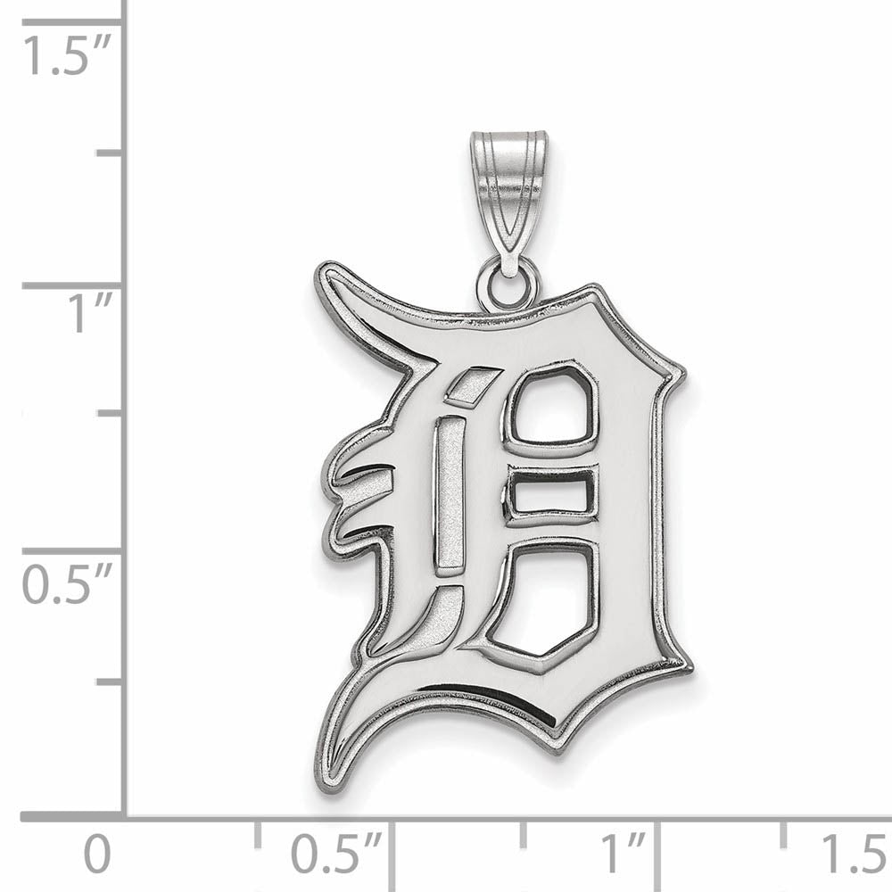 Sterling Silver MLB Detroit Tigers Letter D Extra Large Pendant