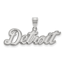 Sterling Silver MLB Detroit Tigers Large Script Pendant