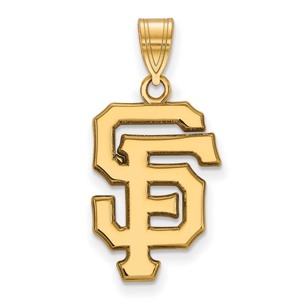 14K Gold Plated Silver MLB San Francisco Giants Large Pendant