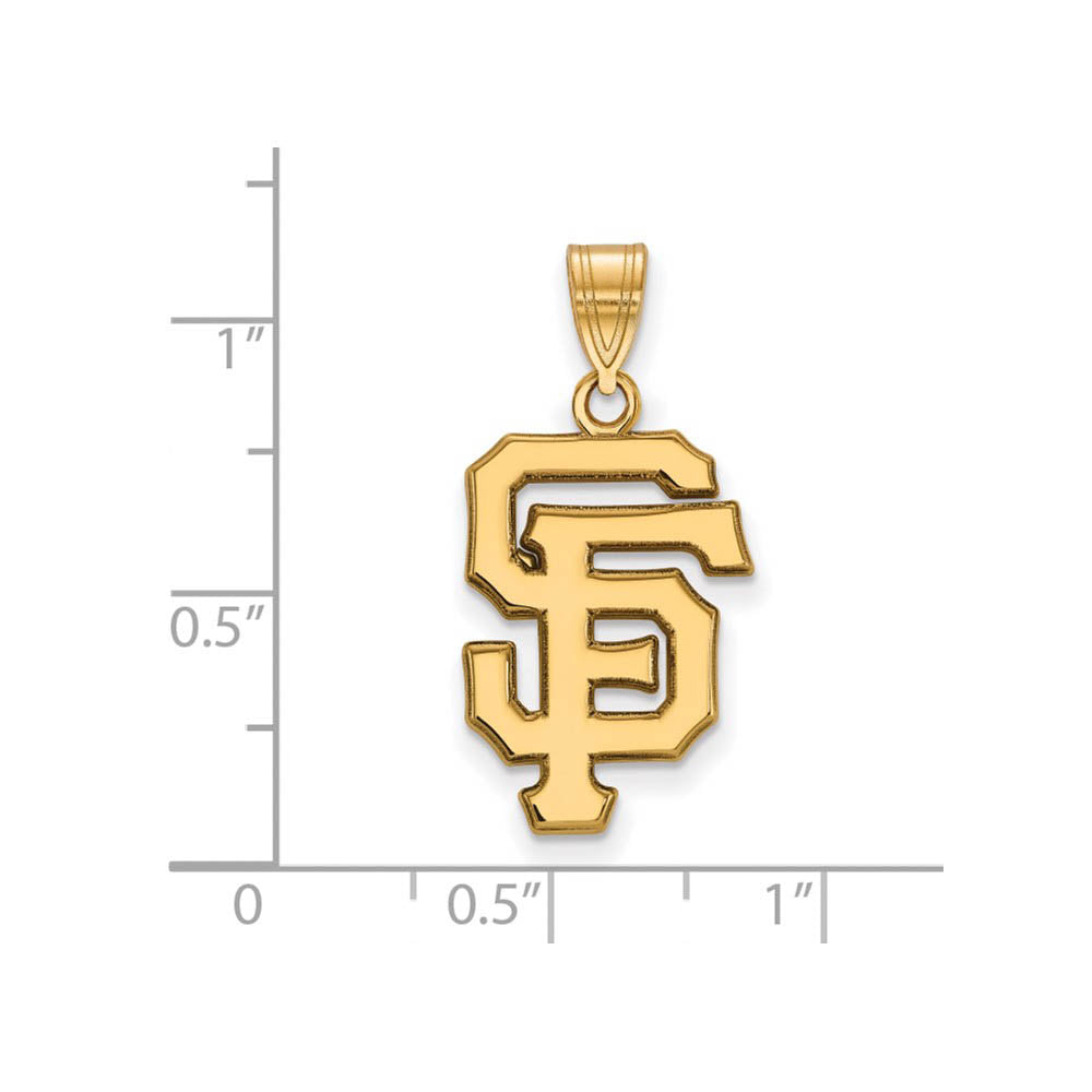 14K Gold Plated Silver MLB San Francisco Giants Large Pendant
