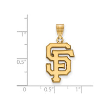 14K Gold Plated Silver MLB San Francisco Giants Large Pendant