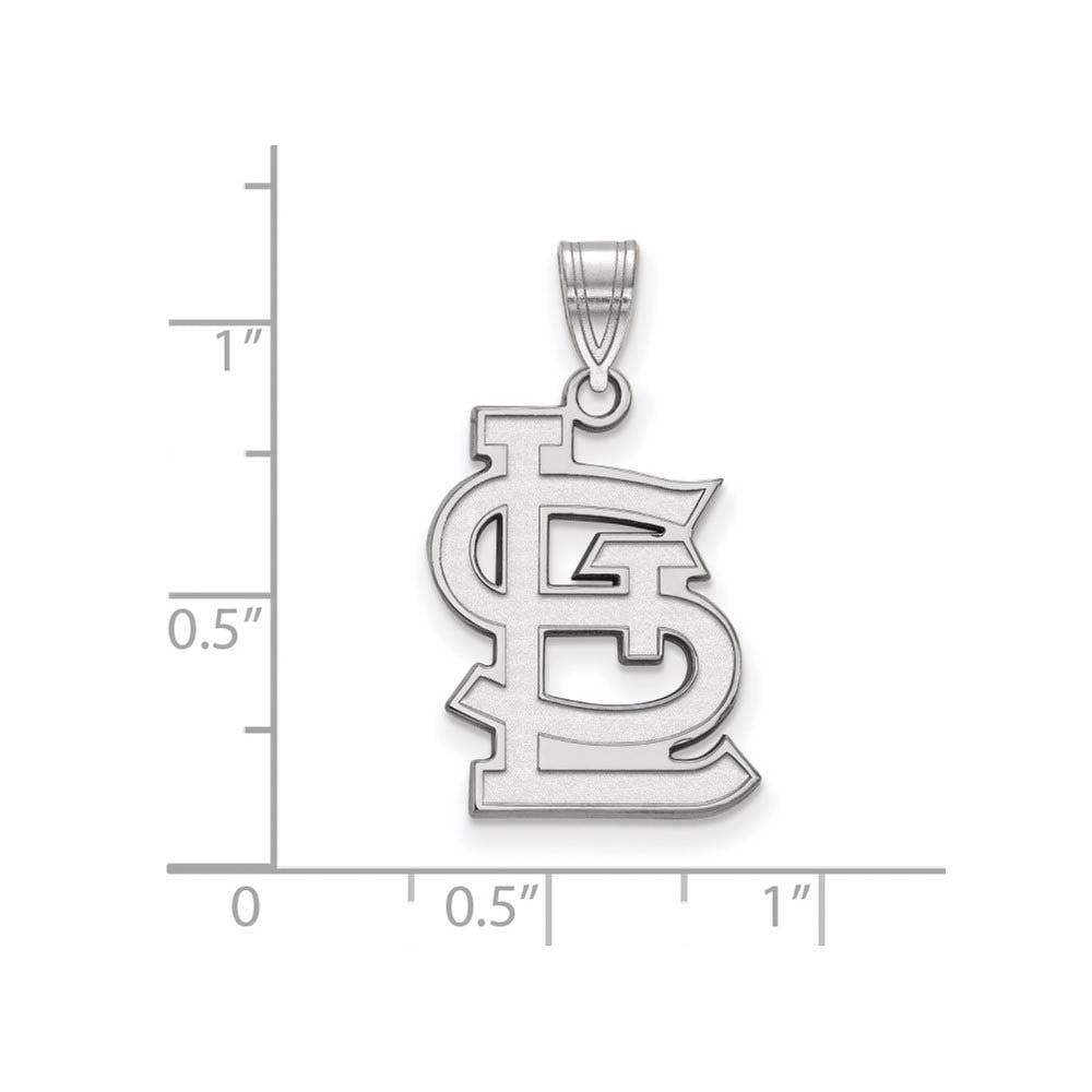 Sterling Silver MLB St. Louis Cardinals Large STL Pendant