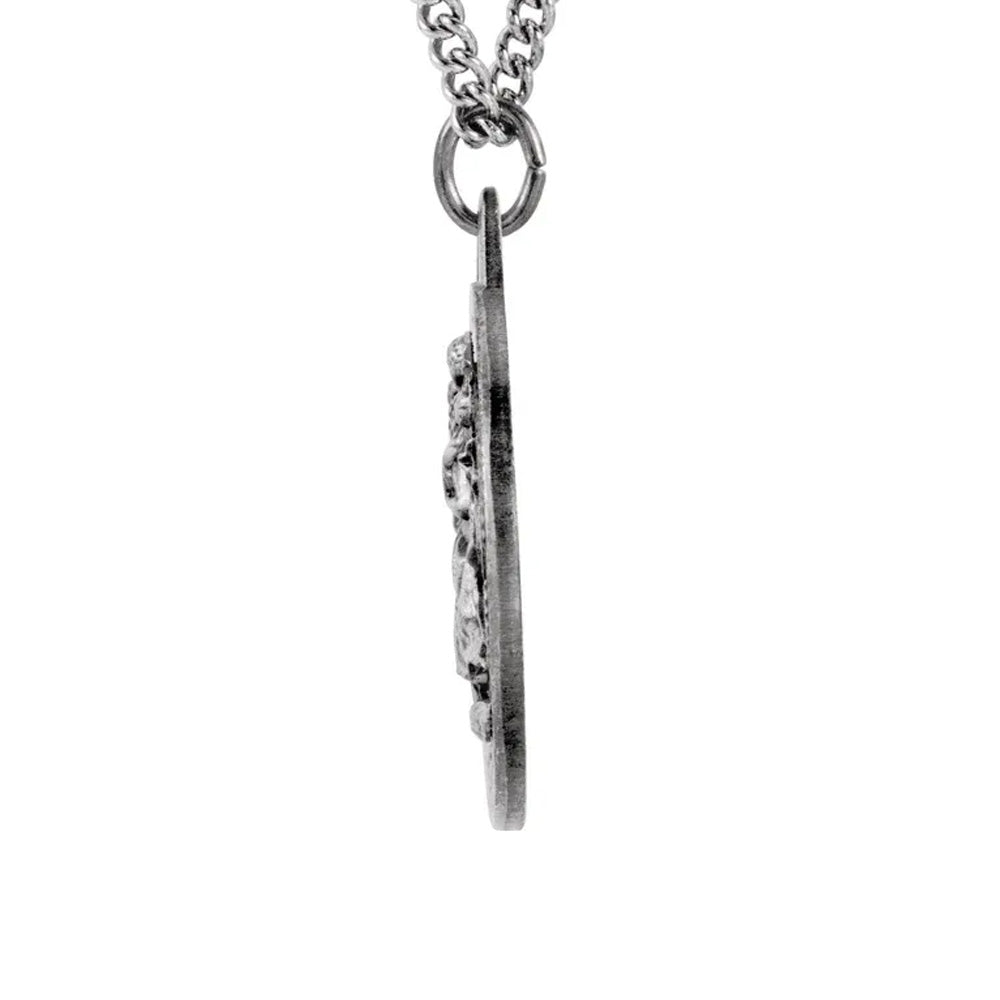 Sterling Silver 25mm St. Christopher Medal Necklace, 24 Inch