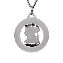 Sterling Silver 25mm St. Christopher Medal Necklace, 24 Inch