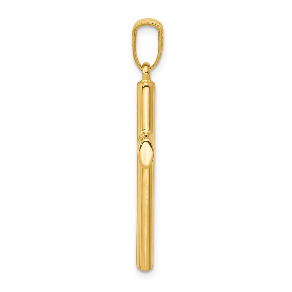 14k Yellow Gold, Hollow Cross Pendant