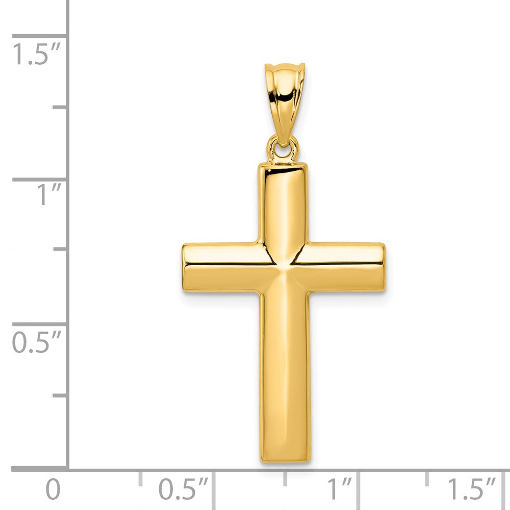 14k Yellow Gold, Hollow Cross Pendant