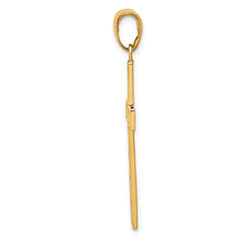 14k Yellow Gold, Rope, Latin Cross Pendant