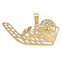 14k Yellow Gold Open Airboat Pendant
