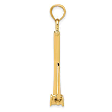 14k Yellow Gold 3D Moveable Danforth Anchor Pendant