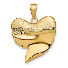 14k Yellow Gold 3D Shark Tooth Pendant