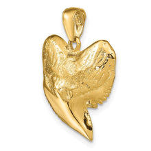 14k Yellow Gold 3D Shark Tooth Pendant