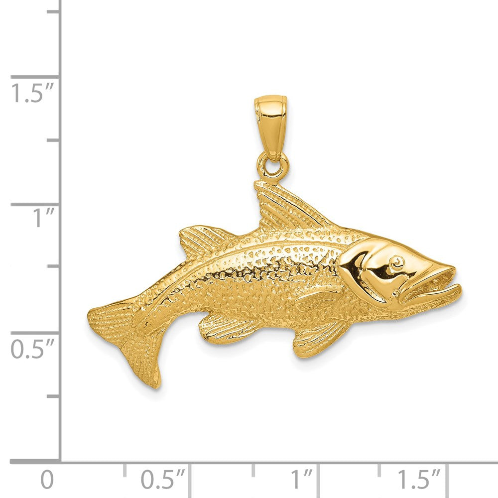 14k Yellow Gold Snook Pendant