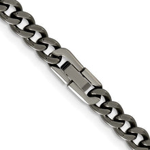 Men's 7.5mm Titanium Polished Classic Curb Chain Necklace
