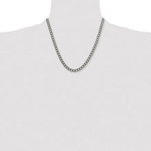 Men's 7.5mm Titanium Polished Classic Curb Chain Necklace