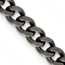 Men's 7.5mm Titanium Polished Classic Curb Chain Necklace