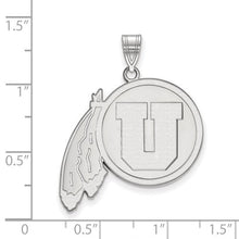 Sterling Silver U. of Utah XL Pendant Necklace